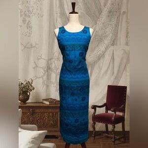 Blue paisley maxi dress